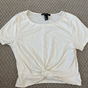 Forever 21 Ribbed Crop Tee size large